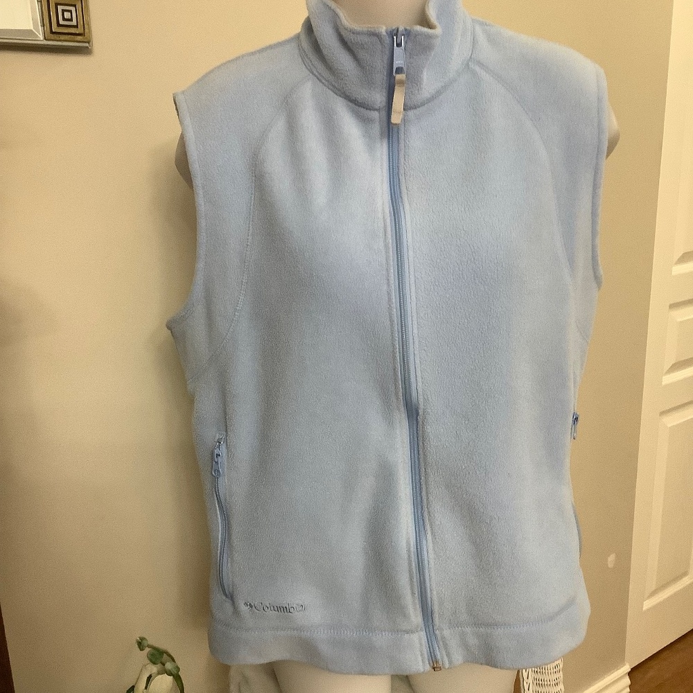 Columbia Sportswear Women’s XL Powder Blue Vest Zip Front